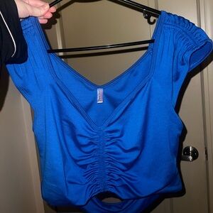 FP Movement by Free People Royal Blue Breathe Deeper Tank